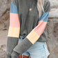 Color Block Round Neck Long Sleeve Sweatshirt