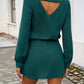 Devine Cutout V-Neck Long Sleeve Mini Dress