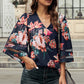 Printed Flare Sleeve Top