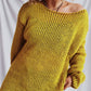 Boat Neck Dropped Shoulder Sweater