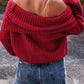 Off-Shoulder Long Sleeve Sweater