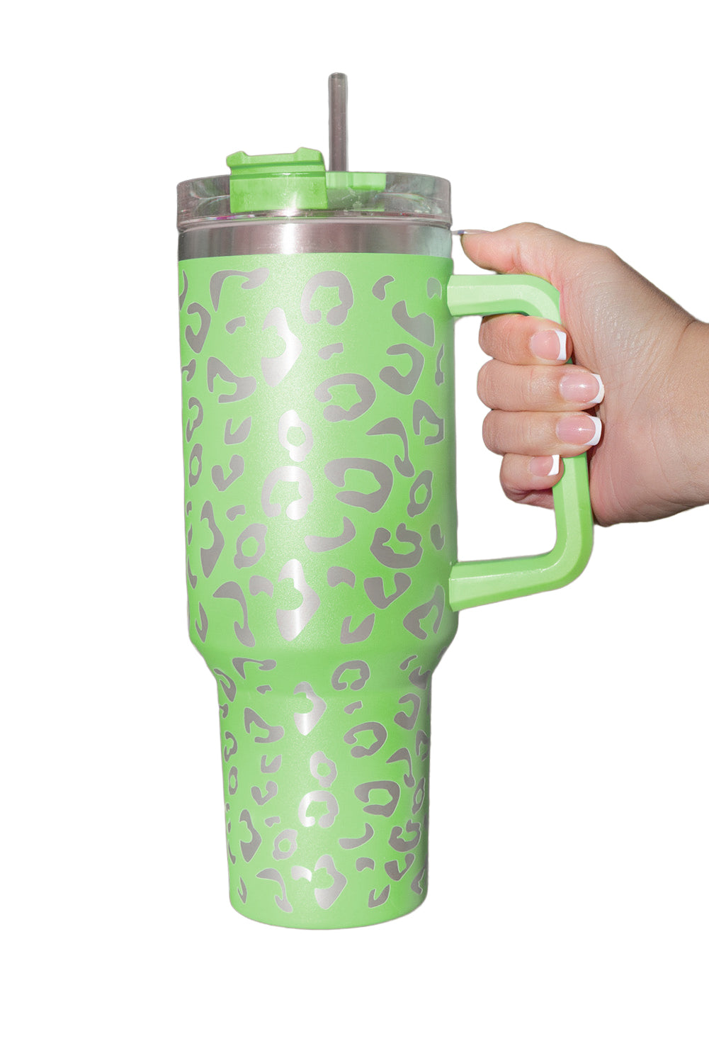 White Leopard Spotted 304 Stainless Double Insulated Cup 40oz