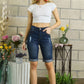 ADORA Distressed Denim Shorts with Pockets