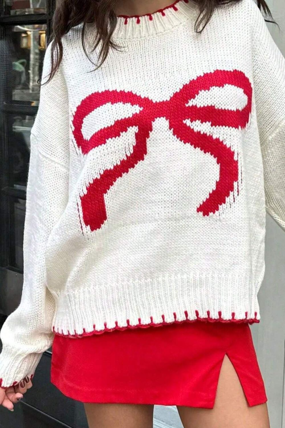 Bow Tie Knit Sweater