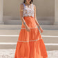 High Waist Maxi Tiered Skirt