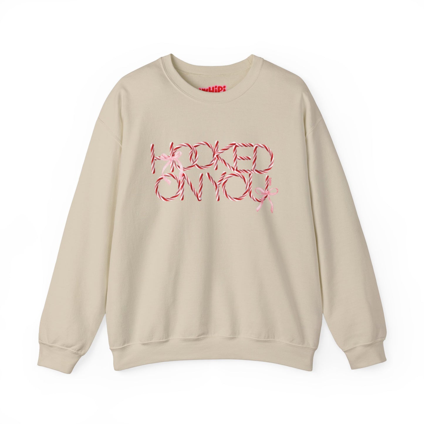 Hooked On You Crewneck Sweatshirt—Candy Canes & Bows Edition