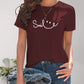 SMILE Round Neck Short Sleeve T-Shirt