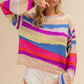 BiBi Multi Color Geometric Stripe Sweater