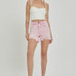 RISEN High Rise Distressed Denim Shorts