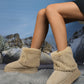 Thermal Faux Fur Suede Platform Boots