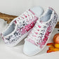 Pink Bleached Spots Canvas Shoes