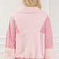 Fuzzy Half Zip Dropped Shoulder Sweatshirt