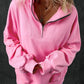 Half Zip Long Sleeve Sweatshirt