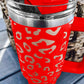 White Leopard Spotted 304 Stainless Double Insulated Cup 40oz