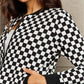 Ninexis Full Size Plaid Round Neck Long Sleeve Jacket