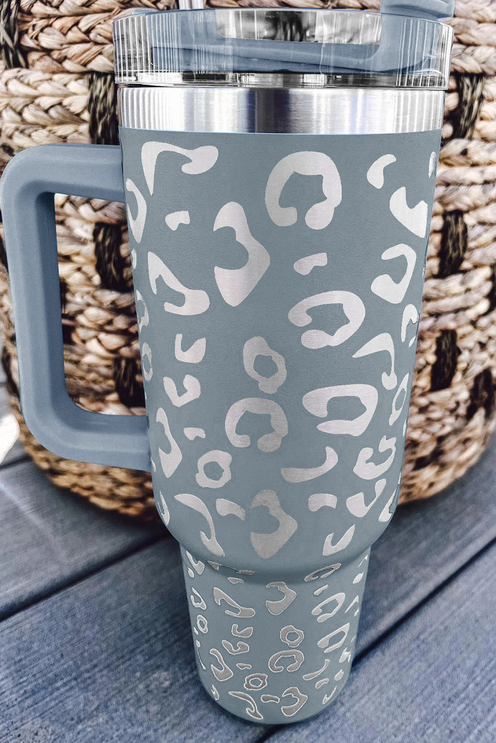 White Leopard Spotted 304 Stainless Double Insulated Cup 40oz