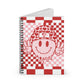 Checkered Smiley Journal Spiral Notebook - Ruled Line