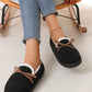 Bow Round Toe Flat Slip-Ons