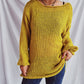 Boat Neck Dropped Shoulder Sweater