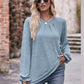 Mandy Long Flounce Sleeve Round Neck Blouse