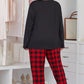 Plus Size Heart and Plaid Lounge Set