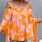 Floral Bell Sleeve Off-Shoulder Blouse