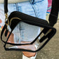 White Clear PVC Leather Strap Crossbody Bag