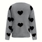 Red & Gray Heart Sweater—All Heart—Valentine's Day Collection