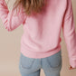 Crochet Flower Round Neck Dropped Shoulder Sweater