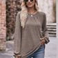 Mandy Long Flounce Sleeve Round Neck Blouse