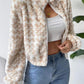 Zip Up Long Sleeve Fuzzy Outerwear