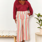 Double Take Striped Smocked Waist Pants with Pockets