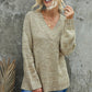 V-Neck Dropped Shoulder Sweater