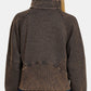 Zenana Acid Washed Half Zip Fleece Sweatshirt