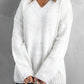 V-Neck Dropped Shoulder Sweater