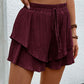 Perfee Tied Layered High Waist Shorts