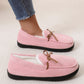 Bow Round Toe Flat Slip-Ons