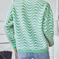 Wavy Stripes Round Neck Long Sleeve Sweater