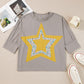 Star Applique Round Neck T-Shirt