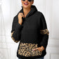 Ivy Lane Sherpa Leopard Long Sleeve Hoodie