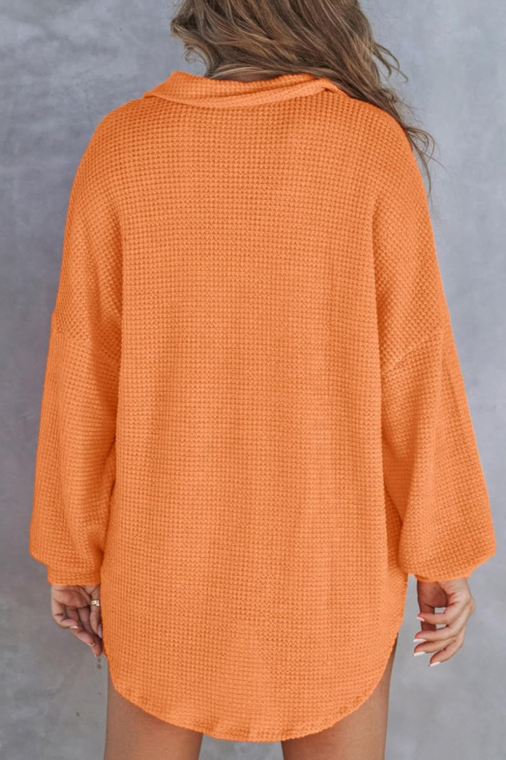 Half Button Long Sleeve Sweatshirt