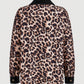 Leopard Collared Neck Button Up Shacket