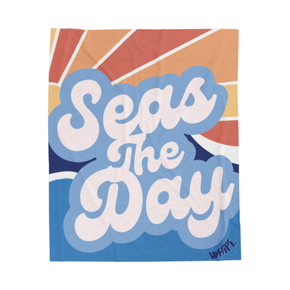 Seas The Day Velveteen Plush Blanket