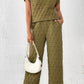 Short Sleeve Top and Pocketed Pants Lounge Set