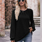 Mandy Long Flounce Sleeve Round Neck Blouse