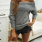 Off-Shoulder Long Sleeve Sweater