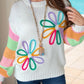 Color Block Round Neck Sweater