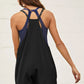 Pocketed Adjustable Spaghetti Strap Straight Leg Jumpsuit