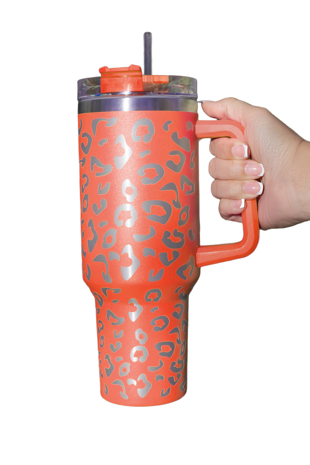 White Leopard Spotted 304 Stainless Double Insulated Cup 40oz