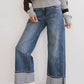 Straight Leg Jeans with Pockets